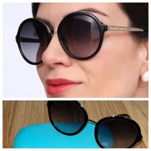 Kate Spade Annabeth Round Sunglasses & Case